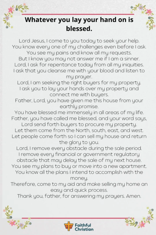 Powerful Prayer to Sell a House (your Home) with Bible verses