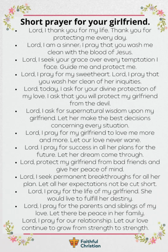 7 Prayers for your girlfriend [Wisdom, Protection, Success]